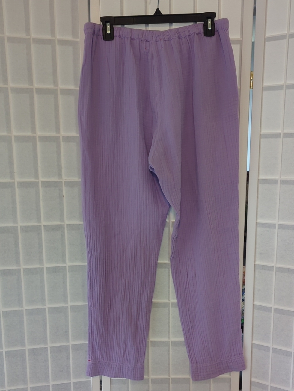 XiRENA White Gauze Top with Lavender Gauze Pant - Picture 9 of 11